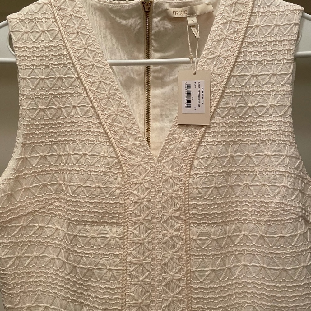 Brand new Maje dress in size T3 (US size 6-8) Sleeveless dress in a basket knit